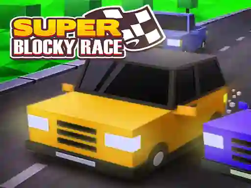 თამაში Super Blocky Race ონლაინ