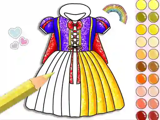 თამაში Princess Glitter Coloring ონლაინ