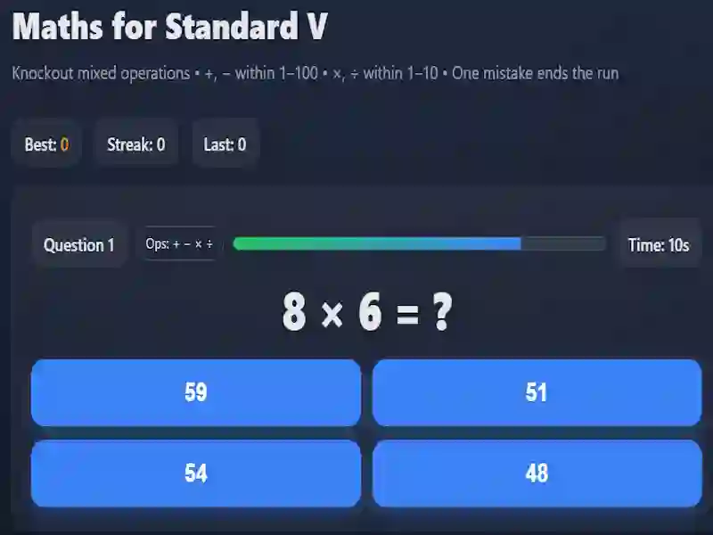 თამაში Maths for Standard V ონლაინ
