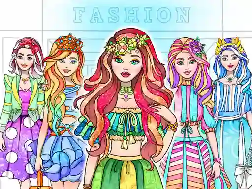 თამაში Girl Coloring Dress Up Games ონლაინ