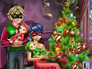 თამაში Dotted Girl Family Christmas ონლაინ