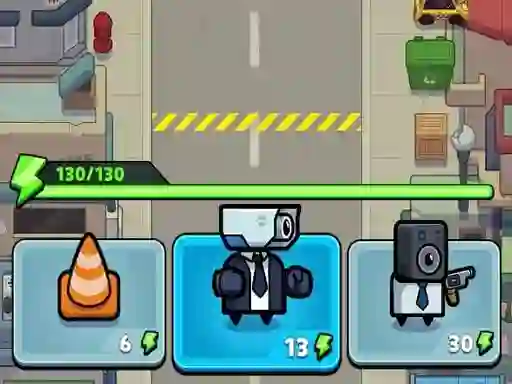 თამაში Toilet fight Police vs zombie ონლაინ