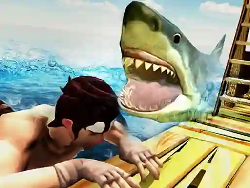 თამაში Raft Angry Shark Hunting ონლაინ