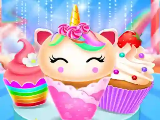 თამაში Unicorn Mermaid Cupcake Cooking Design ონლაინ