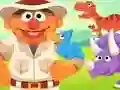 თამაში 123 Sesame Street: Ernie's Dinosaur Day Care ონლაინ