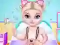 თამაში Naughty Baby Elsa's Weekend ონლაინ