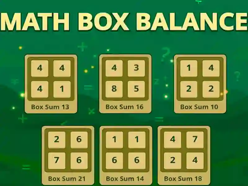 თამაში Math Box Balance ონლაინ