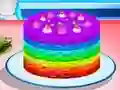თამაში Cooking Rainbow Cake ონლაინ