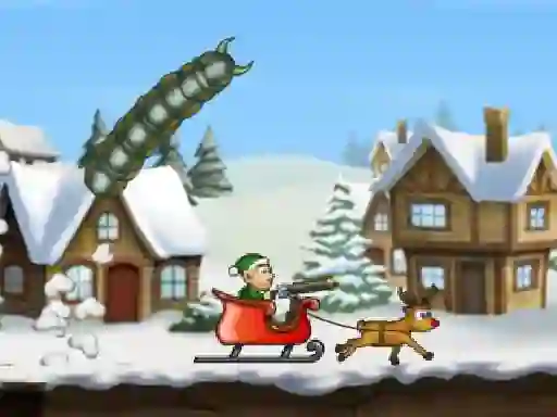თამაში Effing Worms Xmas ონლაინ