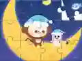 თამაში Jigsaw Puzzle: Monkey With Moon ონლაინ
