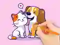 თამაში Coloring Book: Dog And Cat ონლაინ