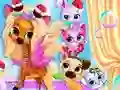 თამაში Pets Grooming Bubble Party ონლაინ