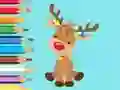თამაში Coloring Book: Cute Christmas Reindeer ონლაინ