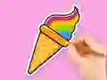 თამაში Coloring Book: Rainbow Ice Cream ონლაინ