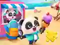 თამაში Jigsaw Puzzle: Baby Panda Ice Cream Car ონლაინ