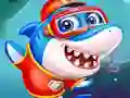 თამაში Little Panda Shark Family ონლაინ