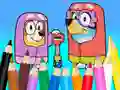 თამაში Coloring Book: Bluey Flossing Grannies ონლაინ
