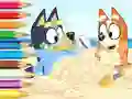 თამაში Coloring Book: Bluey On The Beach ონლაინ