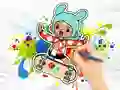 თამაში Coloring Book: Toca Boca Skateboard ონლაინ