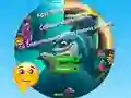 თამაში Round Jigsaw Puzzle Collect Pictures of Funny Ocean Inhabitants ონლაინ