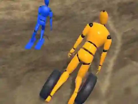 თამაში Ragdoll Racing: Extreme Downhill ონლაინ