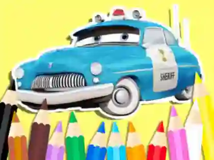 თამაში Coloring Book: Cars Sheriff ონლაინ