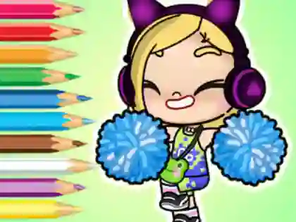 თამაში Coloring Book: Avatar World Cheerleader ონლაინ
