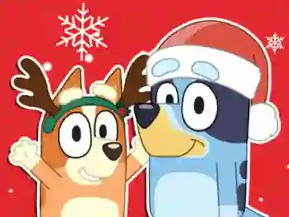 თამაში Jigsaw Puzzle: Bluey Christmas Gift ონლაინ