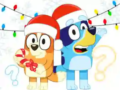 თამაში Kids Quiz: Bluey Christmas Quiz ონლაინ