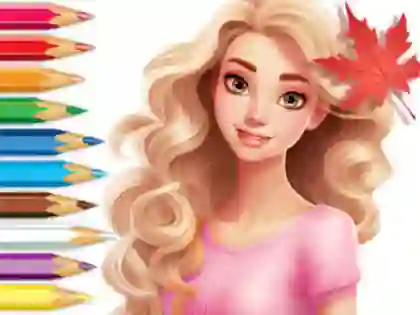 თამაში Coloring Book: Barbie Autumn Tale ონლაინ