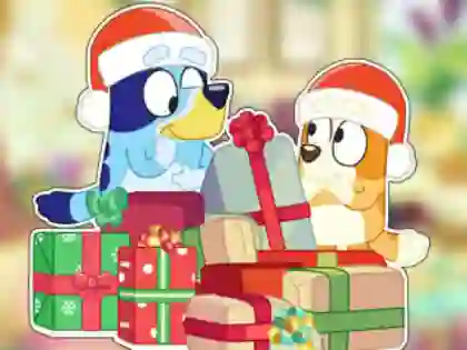 თამაში Jigsaw Puzzle: Bluey Christmas Unboxing ონლაინ