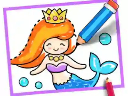 თამაში Toddler Drawing: Mermaid ონლაინ