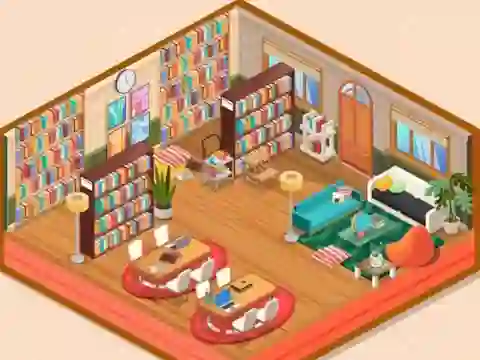 თამაში Decor: My Library ონლაინ