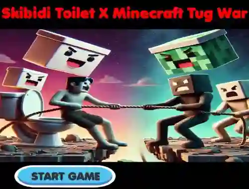 თამაში Skibidi Toilet X Minecraft Tug War ონლაინ