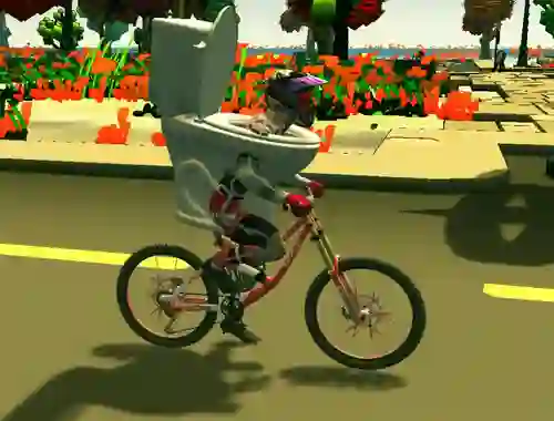 თამაში Skibidi Toilet Bike Riding ონლაინ