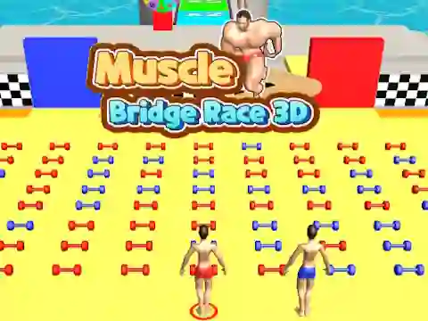 თამაში Muscle Bridge Race 3D ონლაინ