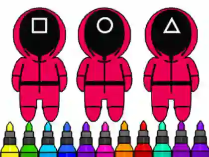 თამაში Coloring Book: Squid Game Mask ონლაინ