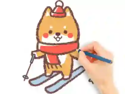 თამაში Coloring Book: Skiing Puppy ონლაინ