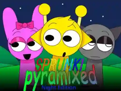 თამაში Sprunki Pyramixed: Night Edition ონლაინ