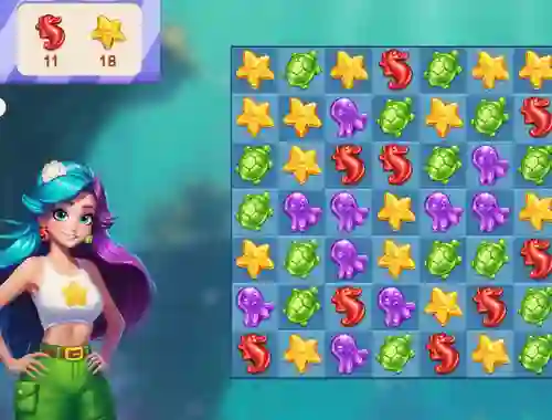 თამაში Underwater Adventures: Match 3 ონლაინ