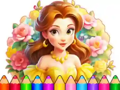 თამაში Coloring Book: Flower Dress Up ონლაინ