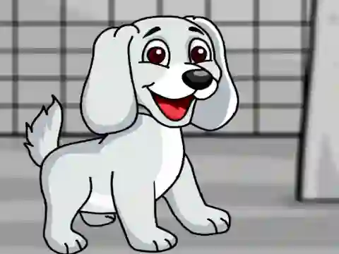 თამაში Rescue the White Puppy from Cage ონლაინ