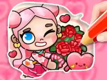 თამაში Coloring Book: Avatar Valentine's ონლაინ