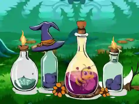 თამაში Bottle Stuck Honeybee Escape ონლაინ