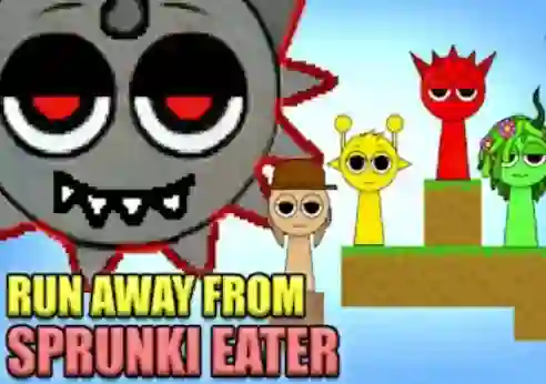 თამაში Run Away From Sprunki Eater ონლაინ