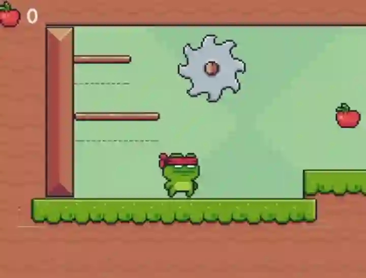 თამაში Green Ninja Collects Apples ონლაინ