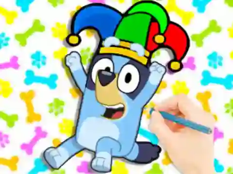 თამაში Coloring Book: Clown Bluey ონლაინ