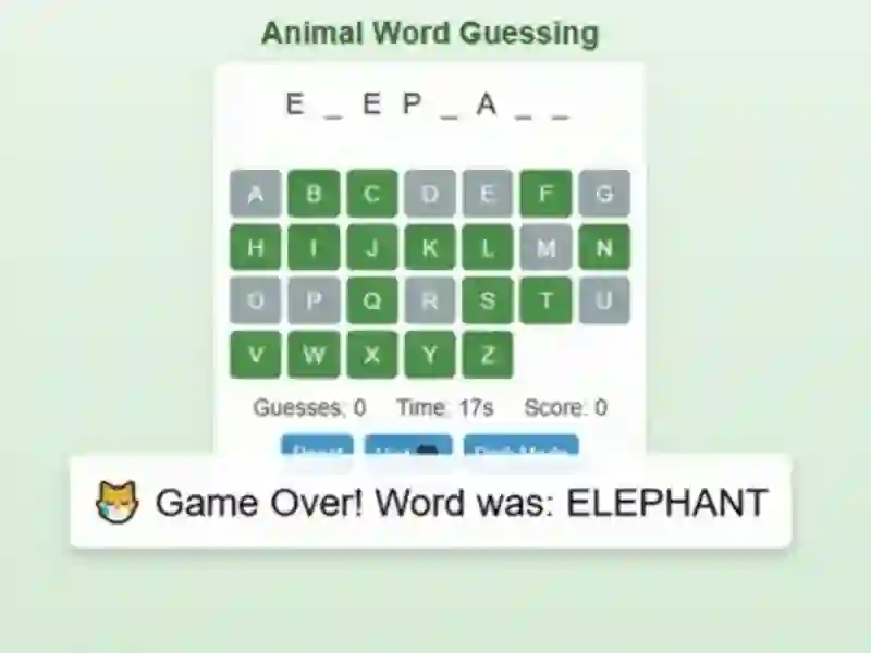 თამაში Animal Word Guessing Game ონლაინ