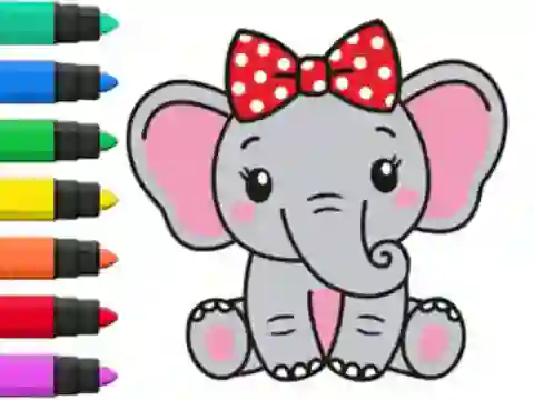 თამაში Coloring Book: Elephant ონლაინ