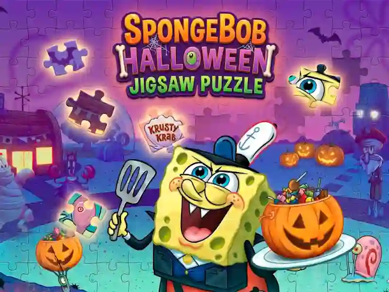 თამაში SpongeBob Halloween Jigsaw Puzzle ონლაინ